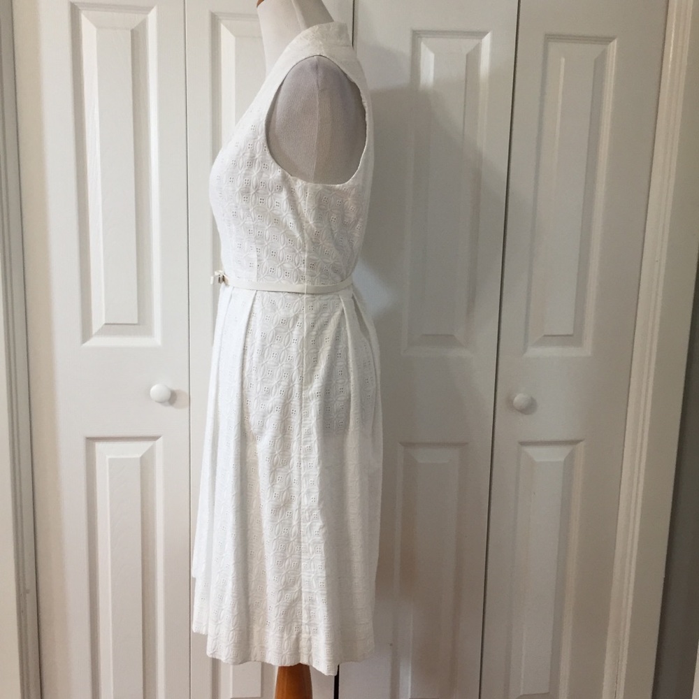 NWT! Kate Spade White Eyelet Brittany Dress + Belt - Picture 3 of 8